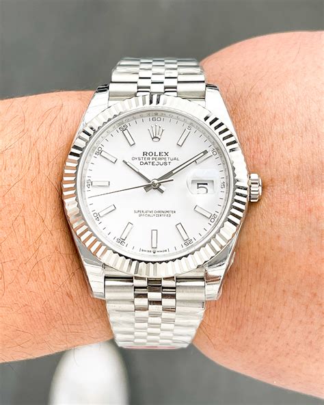 rolex black or white dial|Rolex datejust 41 white dial.